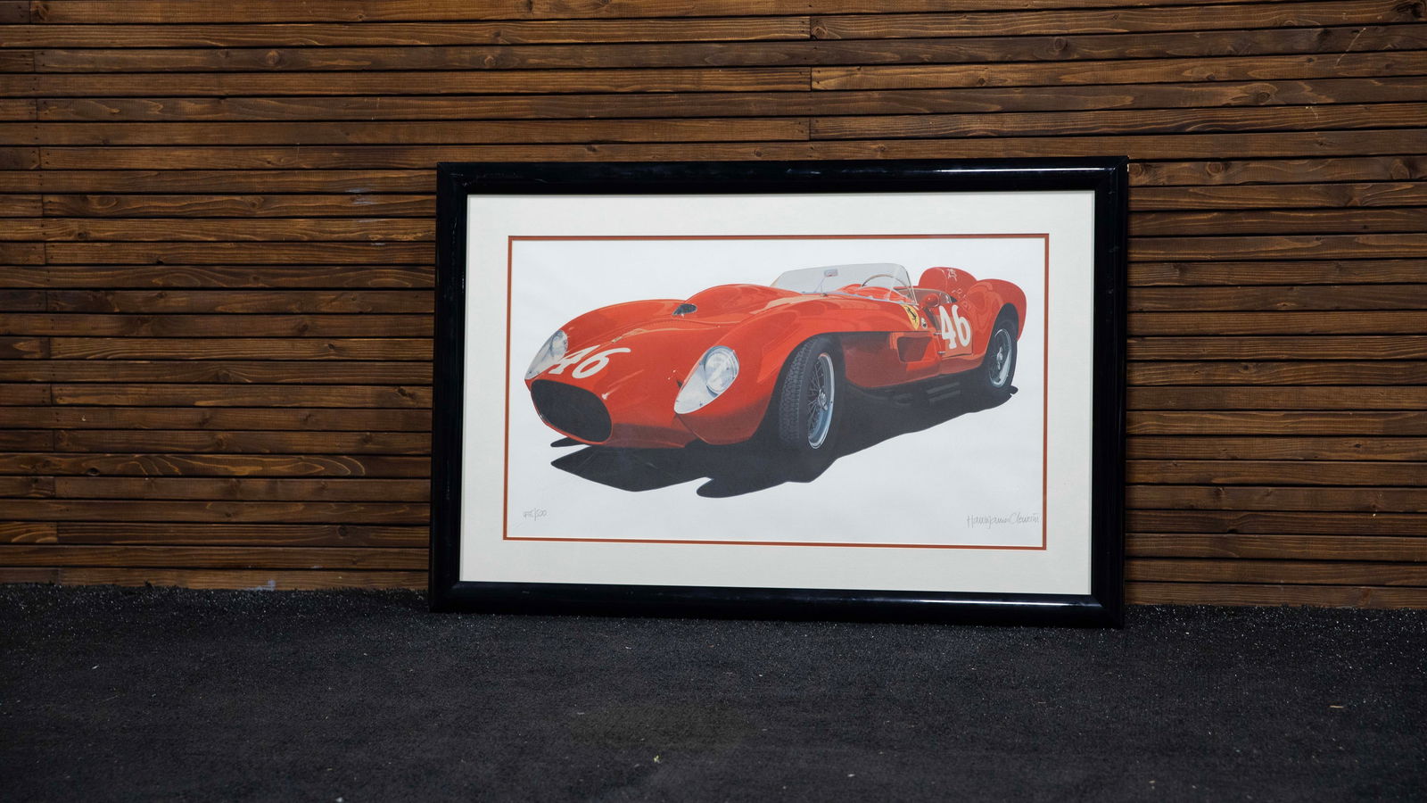 Ferrari 335 S Spider Lithography Signed by Harold Cleworth (1 of 4)