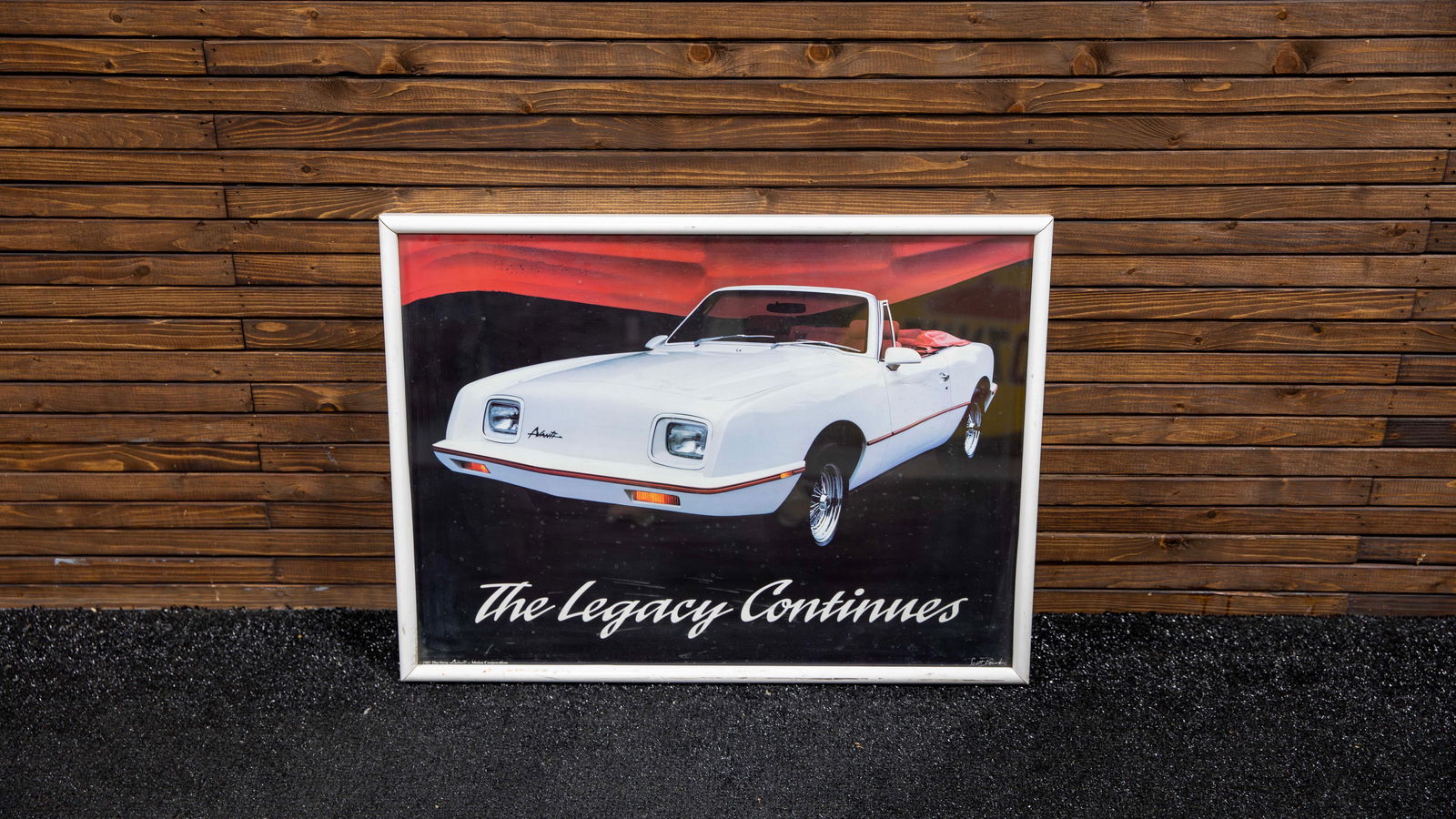 1987 Avanti Convertible Factory Showroom Poster - Framed (1 of 2)