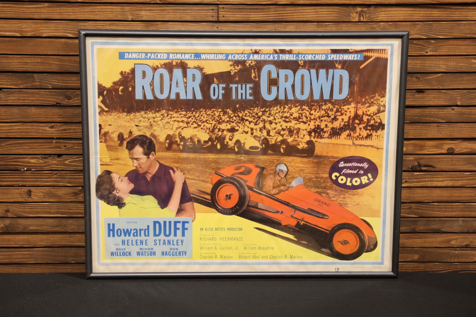 Original 1953 "Roar of The Crowd" Framed Movie Poster (1 of 2)