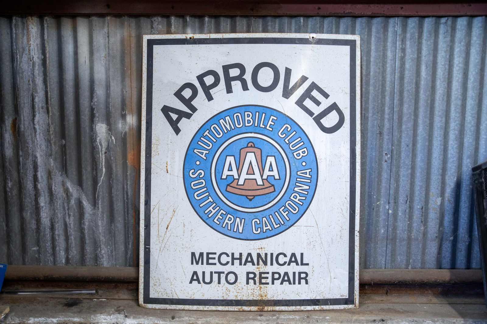 SoCal AAA Approved Repair Shop Double-Sided Tin Sign (1 of 2)