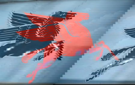 Mobil Gas Flying Pegasus Single-Sided Enamel Sign