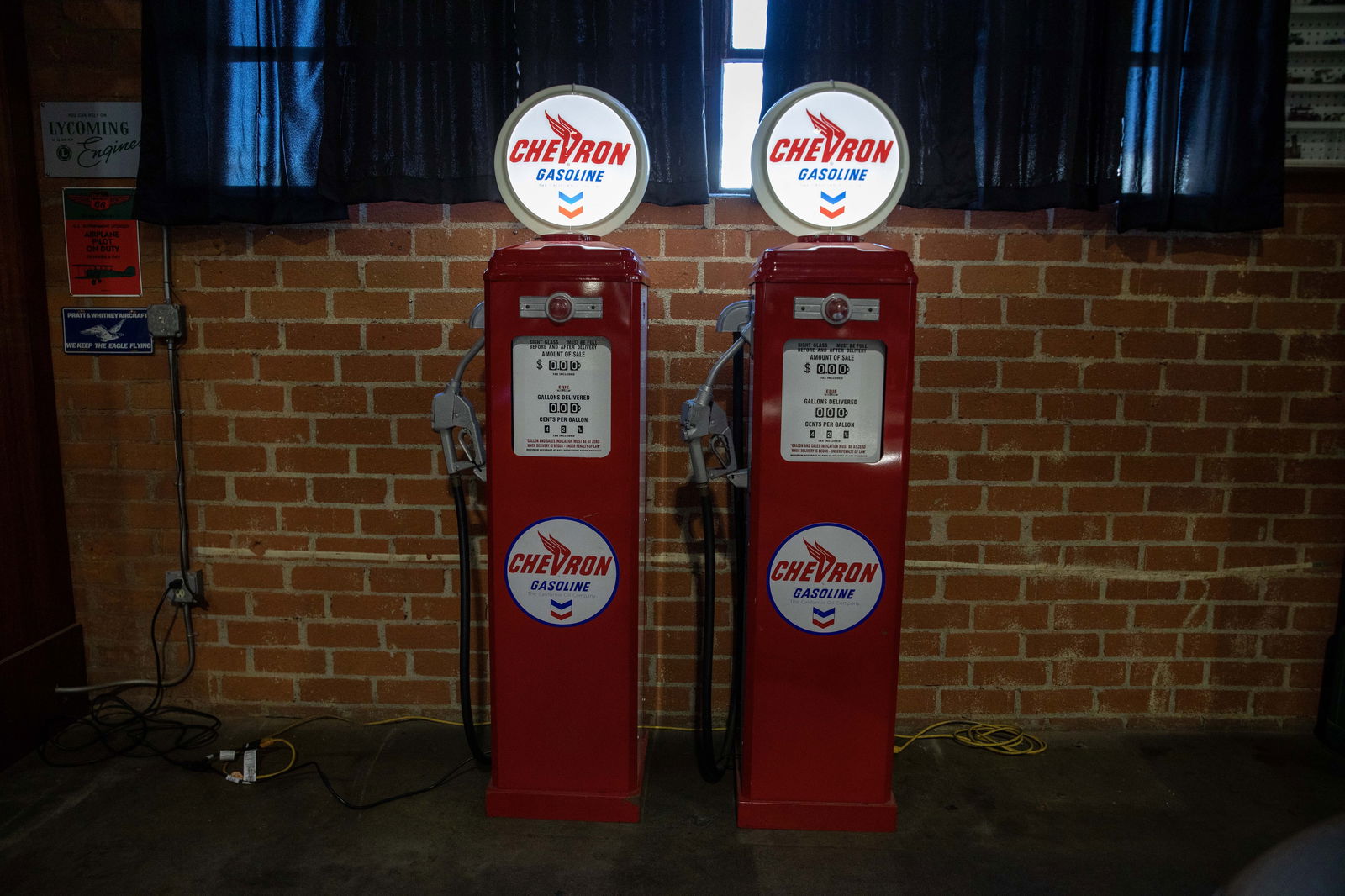 Two Chevron-Erie Reproduction Gas Pumps (1 of 10)
