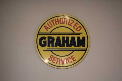 Graham Authorized Service Fantasy Single-Sided Porcelain Sign