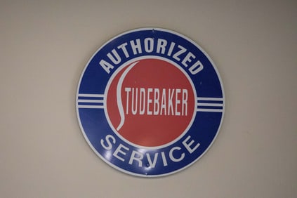 Studebaker Authorized Service Fantasy Single-Sided Porcelain Sign