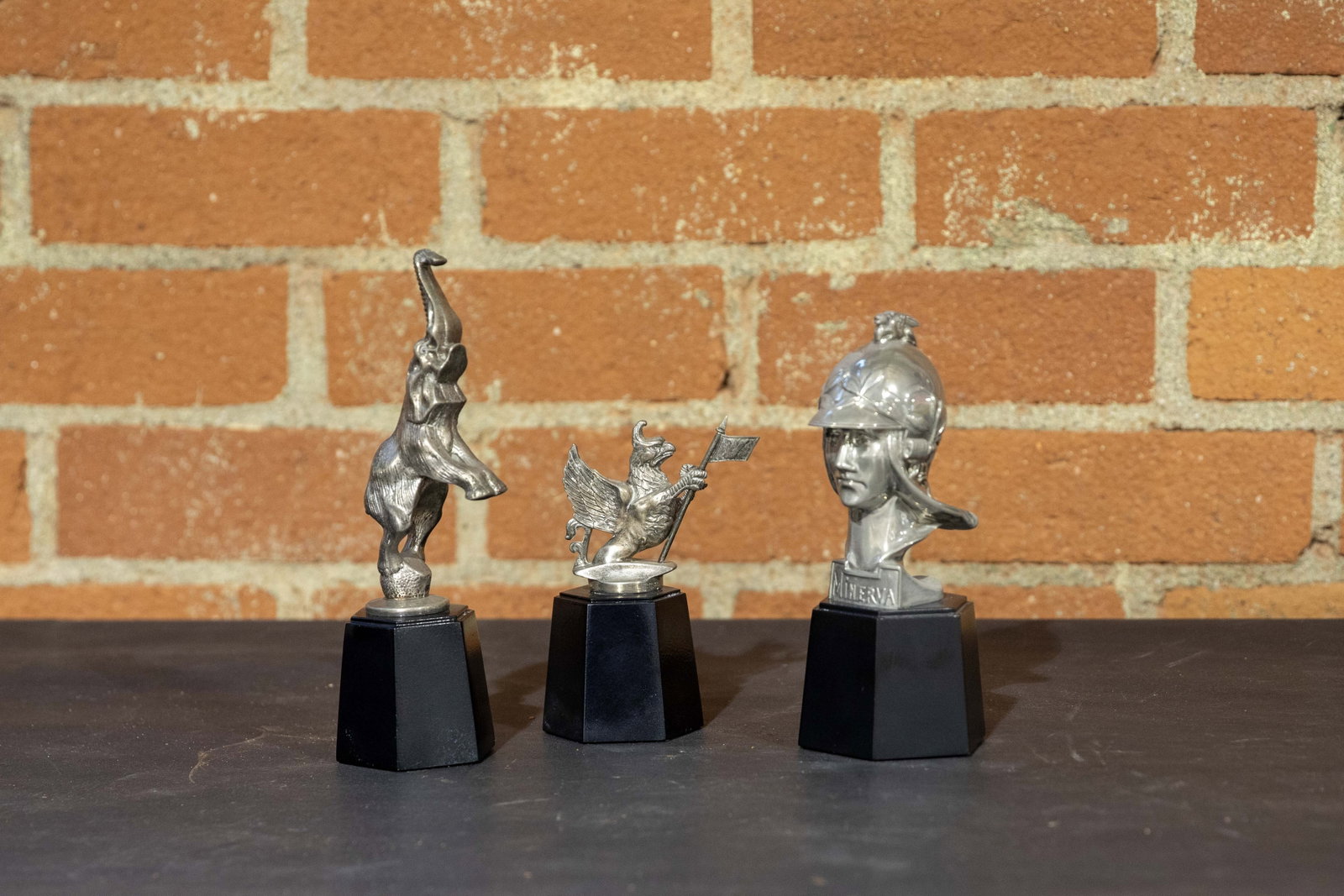 Pewter Automotive Mascot Replicas - Group A: Pewter Automotive Mascot Replicas - Group A - Offered Without Reserve ---- ITEM IS LOCATED IN EL SEGUNDO, CA ITEMS MUST BE PAID FOR AND REMOVED 5 DAYS AFTER THE AUCTION DATE. ANY ITEMS LEFT AFTER THAT