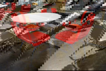 Retro Round Table and Chairs Set