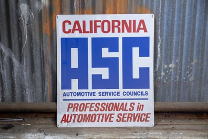 California ASC Members Single-Sided Tin Sign