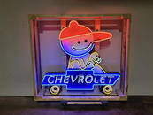 Custom Chevy Boy Tin Neon Sign