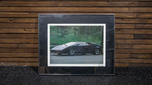 Black Lamborghini Countach Photo Print