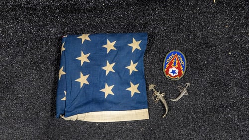 American Flag, Patch & two sword pins.