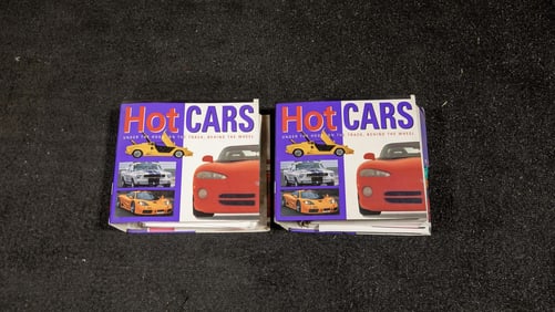 (2) 1990 hot cars collectors car albums