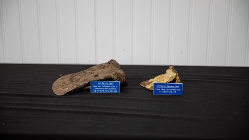 (2) confederate authentic civil war camp axe heads