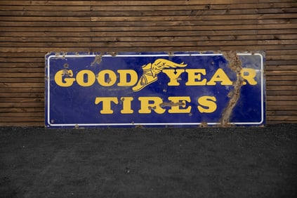 Goodyear Tires Single-Sided Porcelain Sign