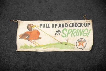 1940s Texaco Spring Tune-Up Banner