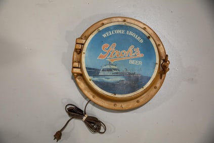 Stroh's Beer "Welcome Aboard" Lighted Sign
