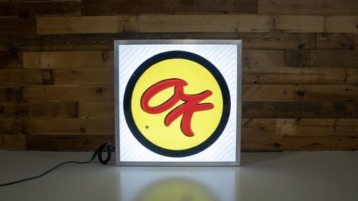 Custom OK Used Cars Lighted Sign
