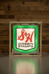 S&H Green Stamps Single-Sided Lighted Sign