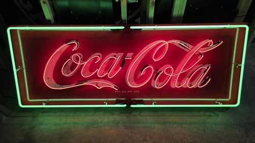 Original Coca-Cola Tin Neon Sign