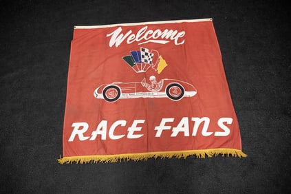 "Welcome Race Fans" Banner