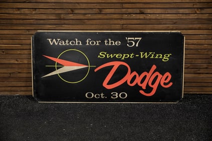 Original 1957 Dodge Swept-Wing Teaser Poster