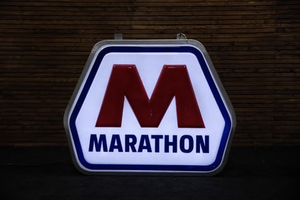 Marathon Single-Sided Lighted Sign