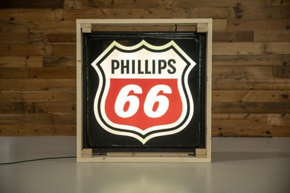 Large Phillips 66 Lighted Sign