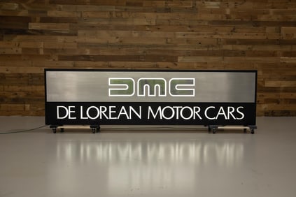 Original Large Delorean Dealership Sign