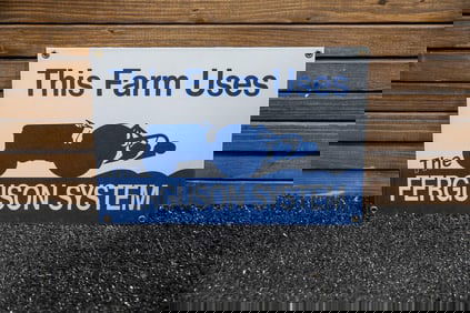 Custom Ferguson System Single-Sided Porcelain Sign