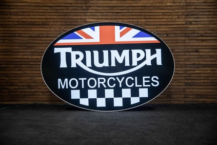 Custom Triumph Motorcycles Lighted Sign
