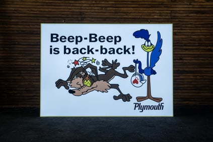 "Beep-Beep Is Back" Lighted Sign