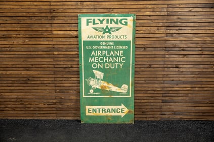 Flying "A" Aviation Products Single-Sided Tin Sign