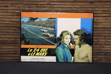 Original 1971 "24 Oros di Le Mans" (24 Hours of Le Mans) Framed Movie Poster