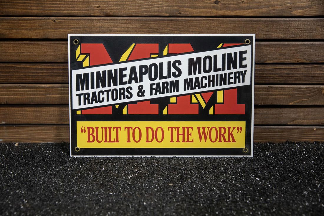 Custom Minneapolis-Moline Tractor Single-Sided Porcelain Sign (1 of 2)
