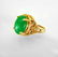 Antique Ring Jadeite Jade 6.82 Carat 18k Yellow Gold