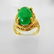 Antique Ring Jadeite Jade 6.82 Carat 18k Yellow Gold - 2