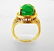 Antique Ring Jadeite Jade 6.82 Carat 18k Yellow Gold - 3