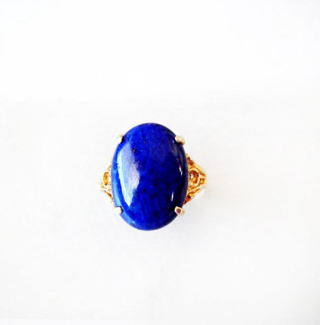 Natural Blue Lazuli Ring 16.70Ct 14k Y/g (1 of 5)