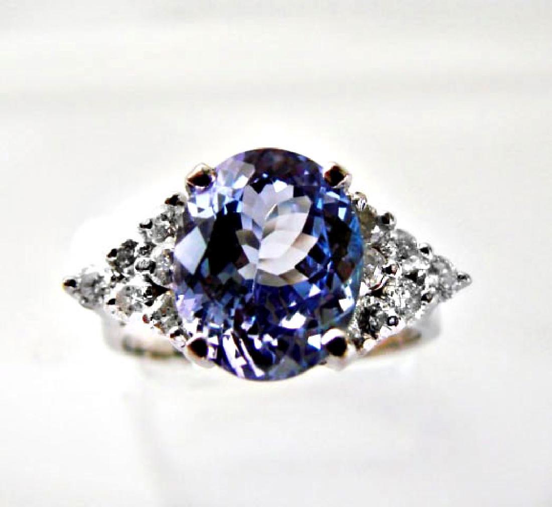 Tanzanite & Diamond Ring 3.90Ct 14k W/G (1 of 4)