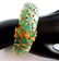 Natural Emerald Bangle 113.71Ct 18k Y/g Overlay - 2