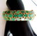 Natural Emerald Bangle 113.71Ct 18k Y/g Overlay - 3