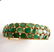 Natural Emerald Bangle 113.71Ct 18k Y/g Overlay - 4