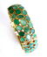 Natural Emerald Bangle 113.71Ct 18k Y/g Overlay - 5