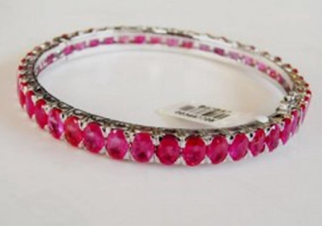 Natural Ruby Bangle 62.90Ct 18k W/g Overlay (1 of 4)