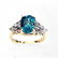 Natural Blue Zircon Diamond Ring: 5.84Ct 14k Y/g - 2