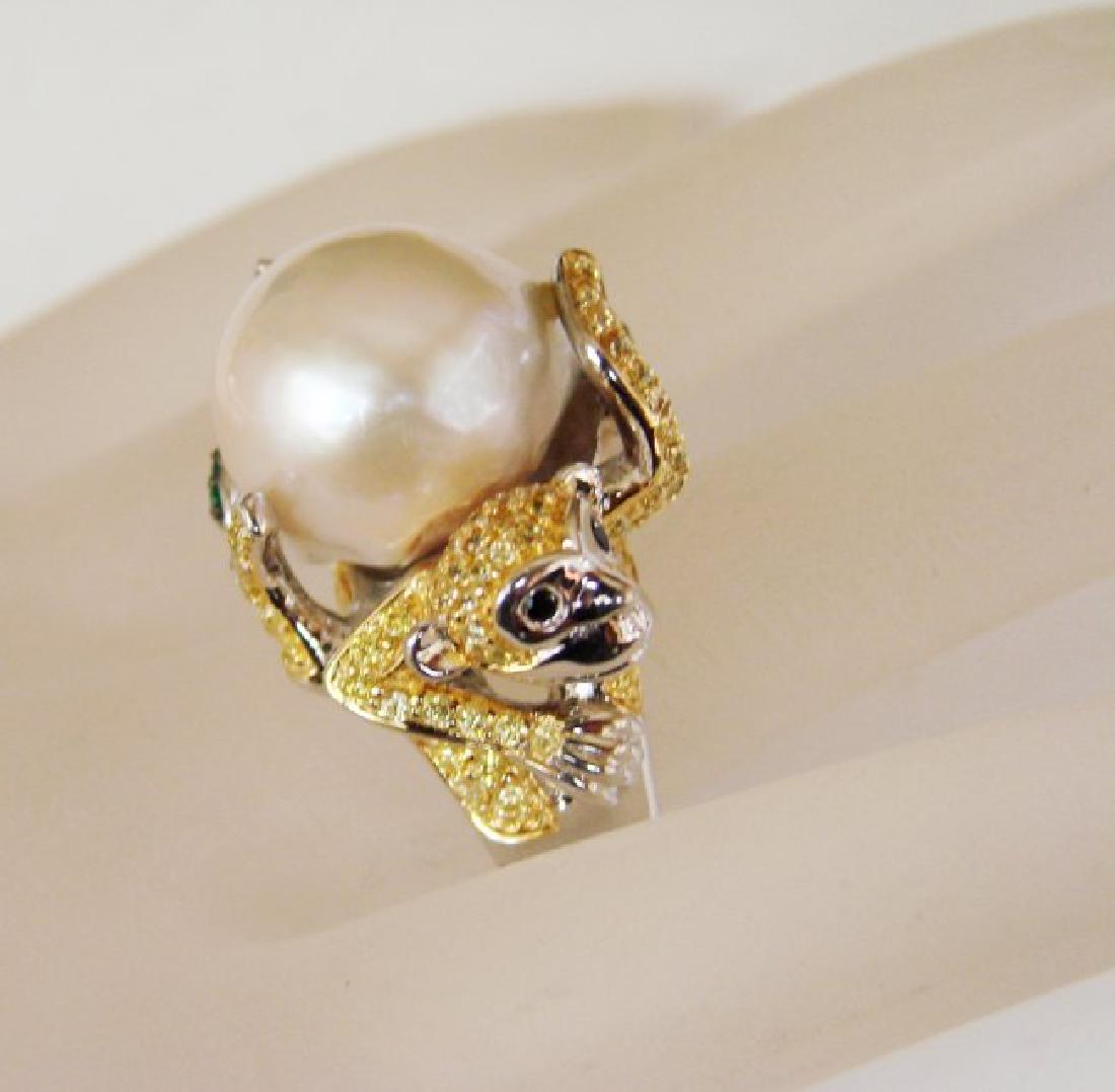 South Sea Pearl Creation Dia-Em 2.44Ct 18k W/g Overlay (1 of 6)