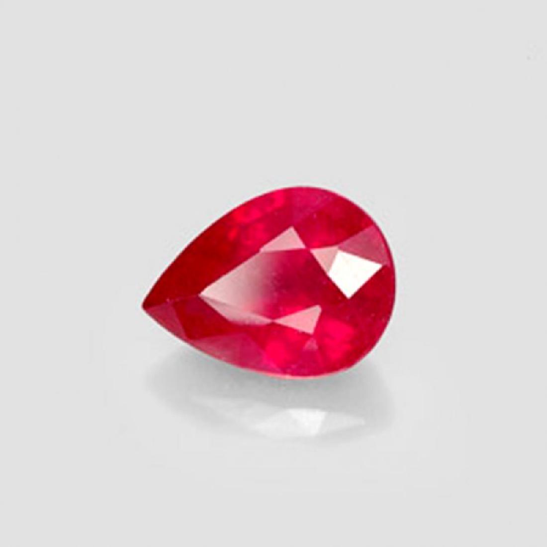 Natural Ruby Pear Facet 1.40Ct 8x6x3.5 mm (1 of 2)