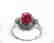 Anniversary Ruby Cabochon Diamond Ring 2.91Ct 14k W/g - 3