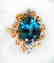 Ring Natural London Blue Topaz Diamond 3.64Ct 14k Y/g - 2