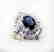 Ring Natural Blue Sapphire Diamond 4.26Ct 14k Y/g - 2