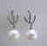 Diamond Akoya Pearl Earrings .27Ct 14k W/g